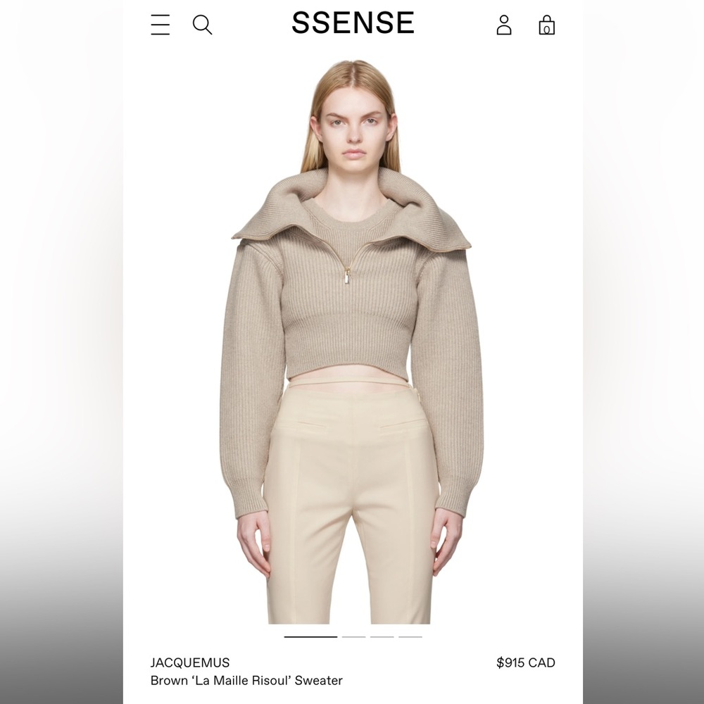 JACQUEMUS Grey 'La Maille Risoul' Sweater - Picture 14 of 14